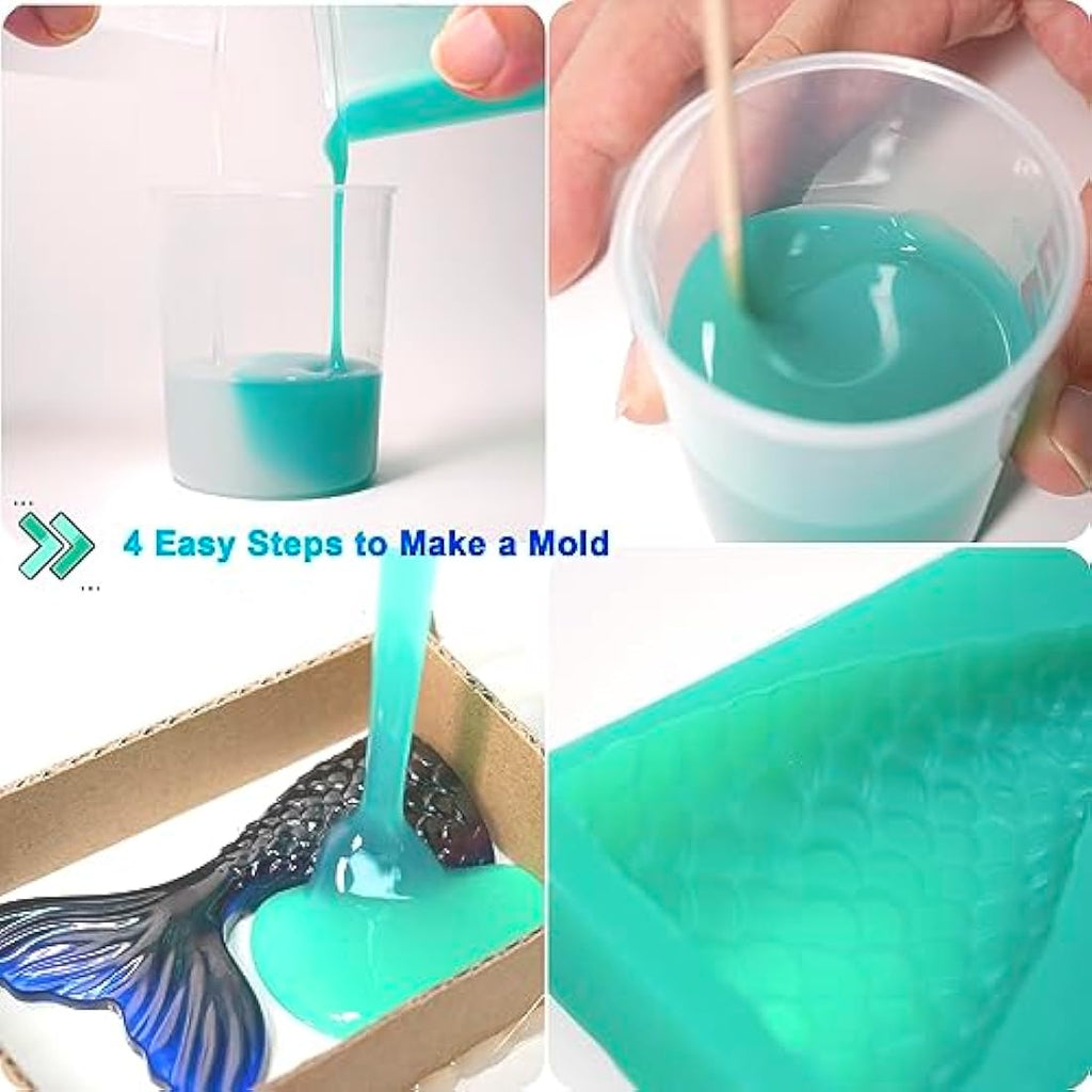 BBDINO Platinum Silicone Mould Making Kit – 600g Jade Green Liquid Rubber