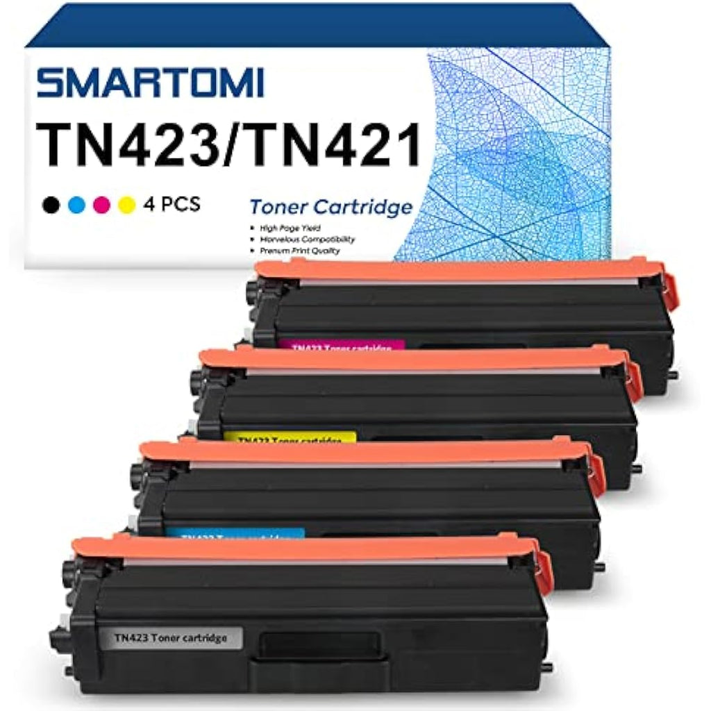 SMARTOMI TN423 TN421 Compatible Toner Cartridges 4-Pack for Brother