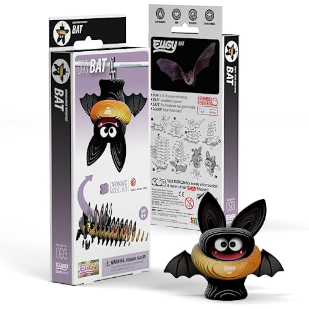 EUGY Fledermaus 3D Puzzle – Nachhaltiges Bastelset aus Karton