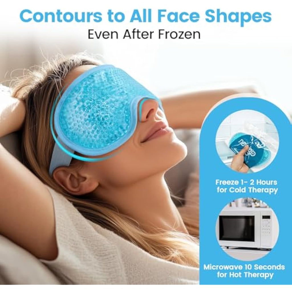 NEWGO Cooling Gel Eye Mask – Reusable Hot Cold Therapy for Puffy Eyes