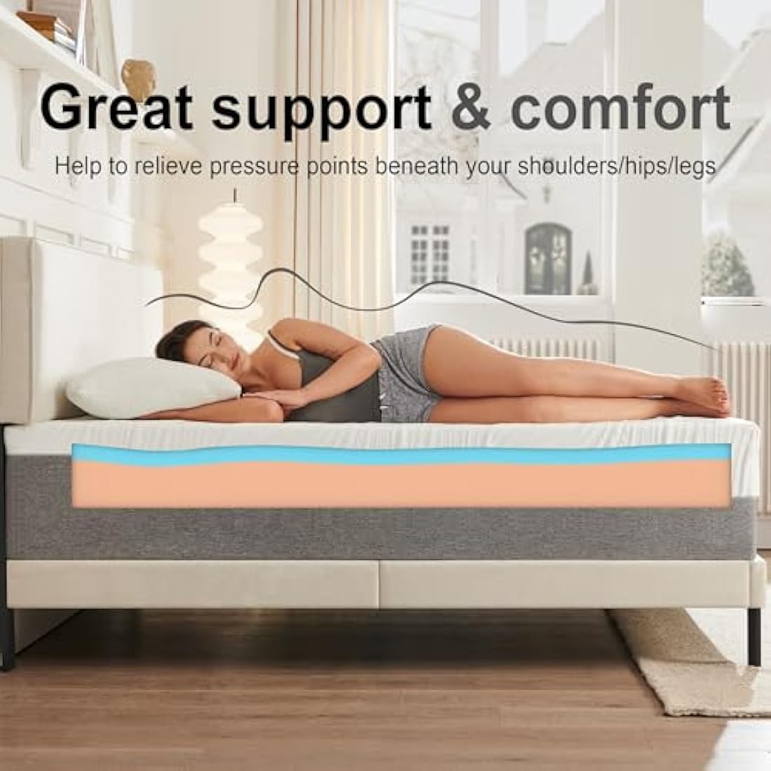 Twirest Single Memory Foam Mattress - Medium Firm Breathable - 90x190cm