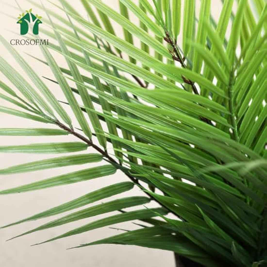 CROSOFMI Artificial Areca Palm Tree 35cm - Faux Tropical Plants (2 Pack)