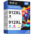 Gureef 912XL Ink Cartridges Replacement for HP OfficeJet Pro 8020 (4-Pack)