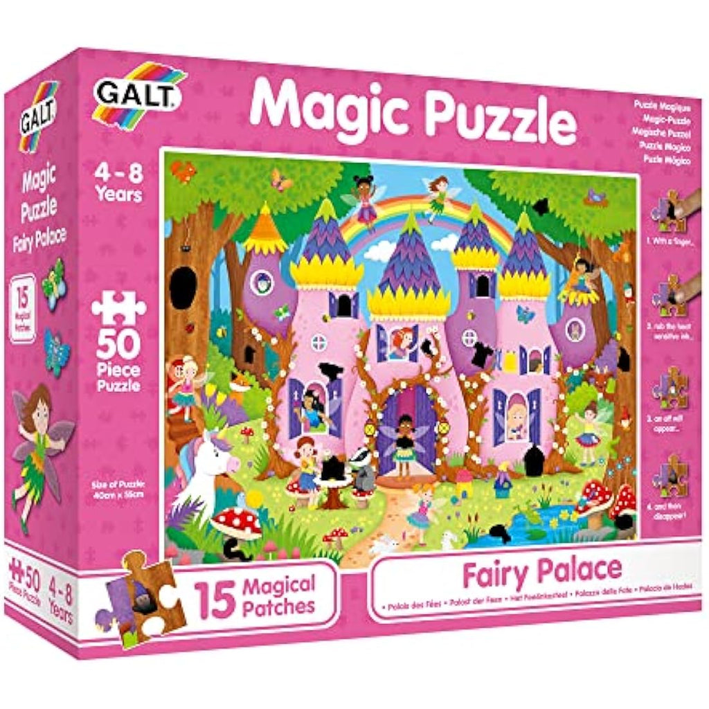 Galt Toys Magic Fairy Palace Jigsaw Puzzle – 50-Piece Rub-and-Reveal Toy