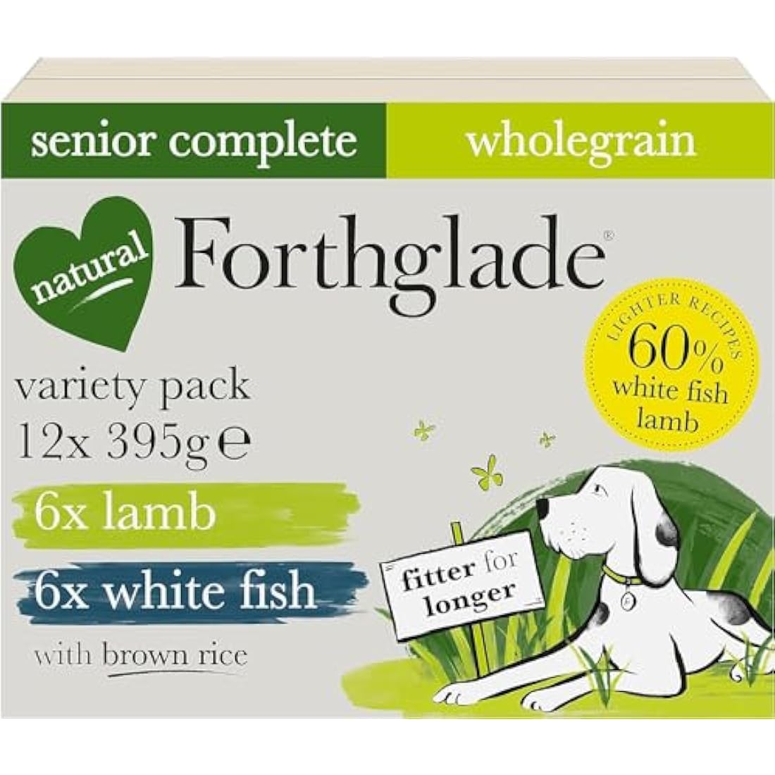 Forthglade Senior Wet Dog Food Variety Pack | 12 x 395g Wholegrain