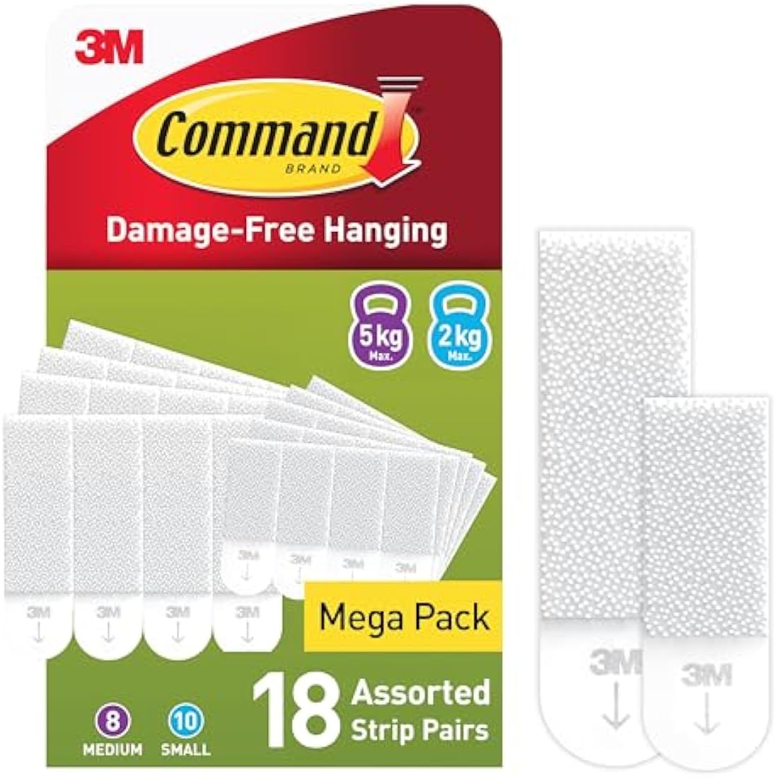 Command Picture Hanging Strips – 18 Pair Value Pack, Damage-Free