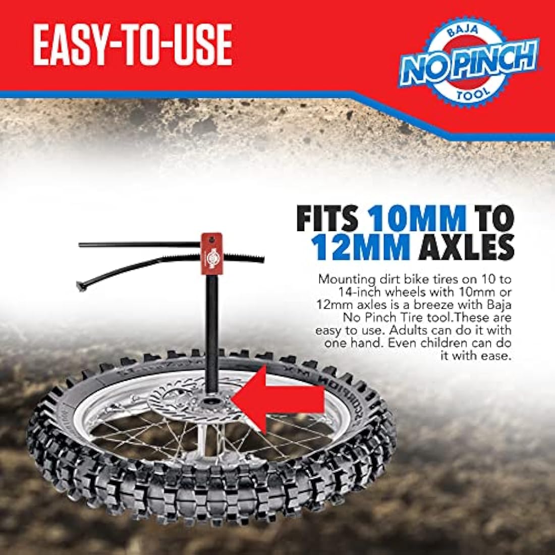 Baja No Pinch Minibike Tyre Changing Kit – 10mm/12mm Axle Sleeves