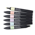 Winsor & Newton Promarker Pastel Tones – Dual Tip Alcohol Markers, 6 Set