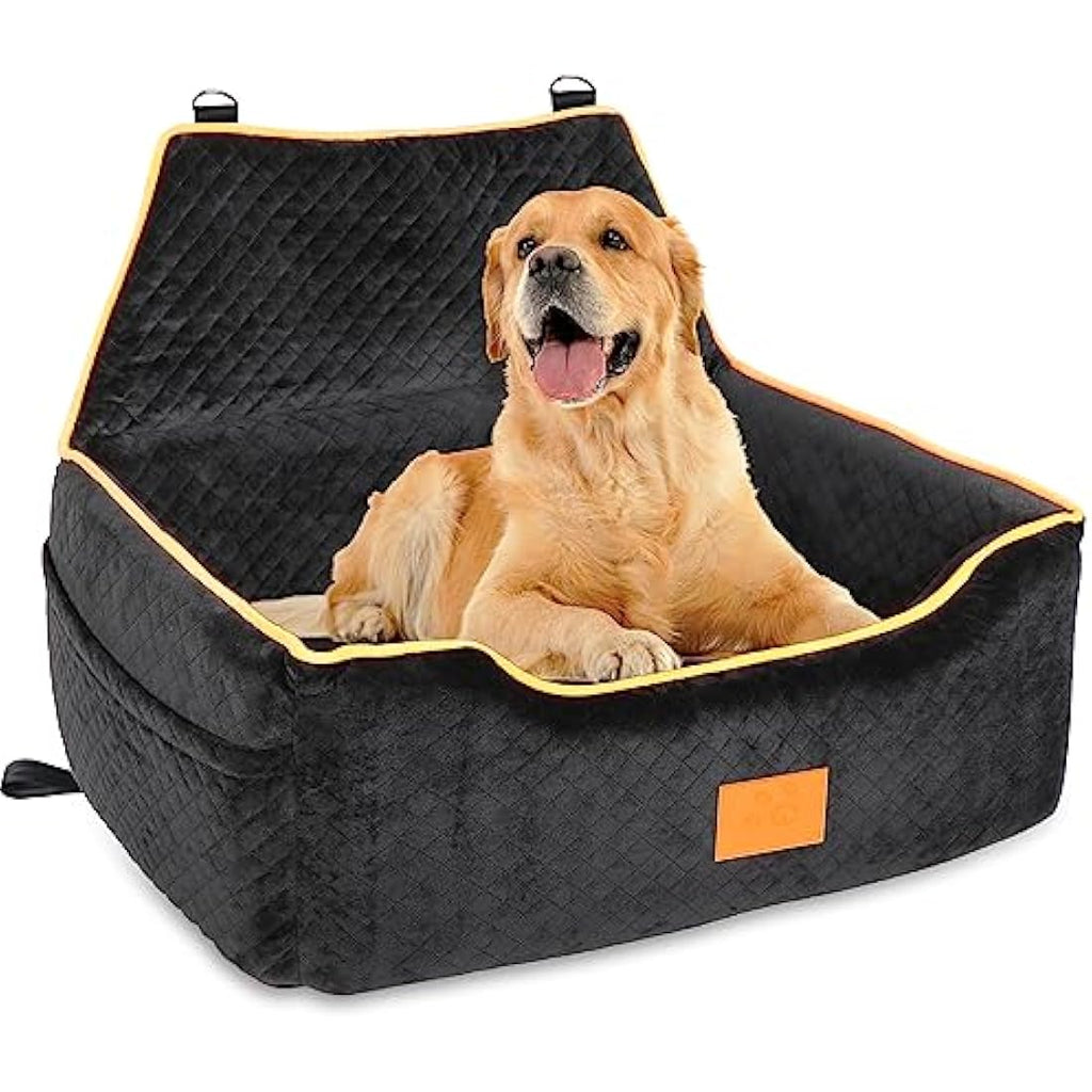 GLENSLAVE Dog Car Seat - Large Pet Booster Seat with Washable Cover, Black