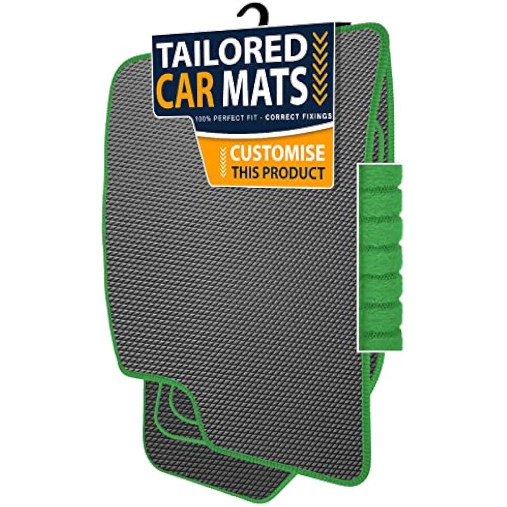 Jolof Store Volvo XC40 2018+ Rubber Car Mats – Luxury Diamond Green Trim