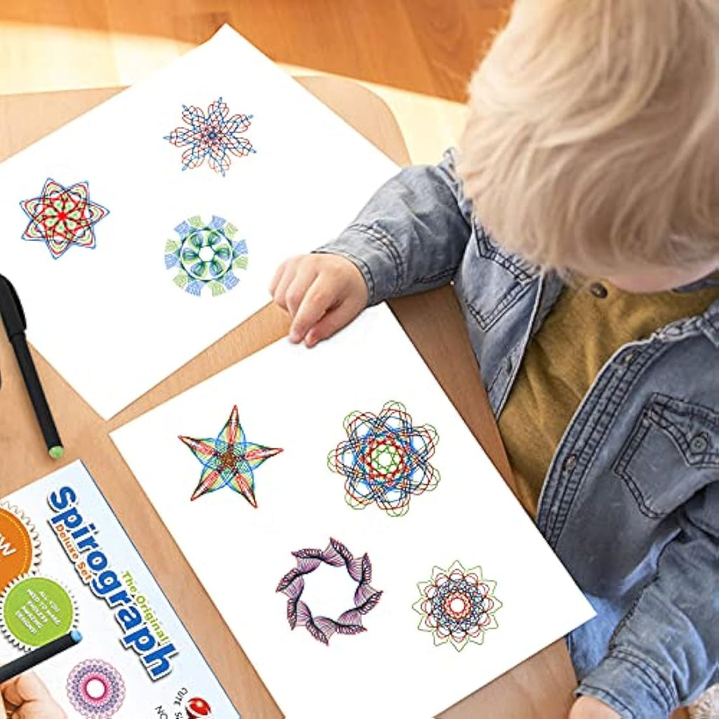 Gobesty Spirograph Deluxe Drawing Set - 28 Piece Geometric Art Kit