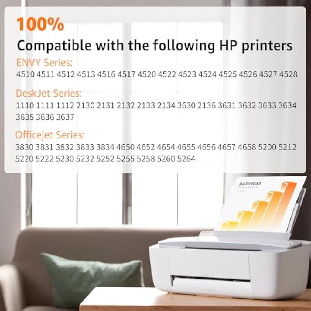 NineLeaf 302XL Remanufactured Ink Cartridges for HP Envy & Deskjet - 2 Pack