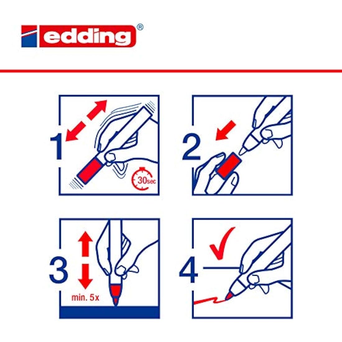 Edding 4095 Chalk Marker | Neon Pink Round Tip 2-3mm | 10 Pack