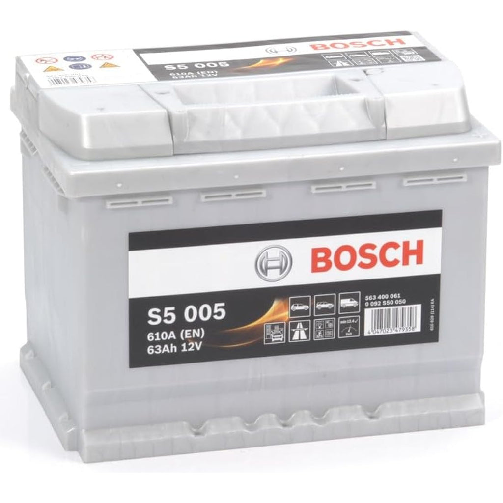 Bosch S5005 Car Battery | 63Ah 610A Lead-Acid Type 027 | Maintenance-Free