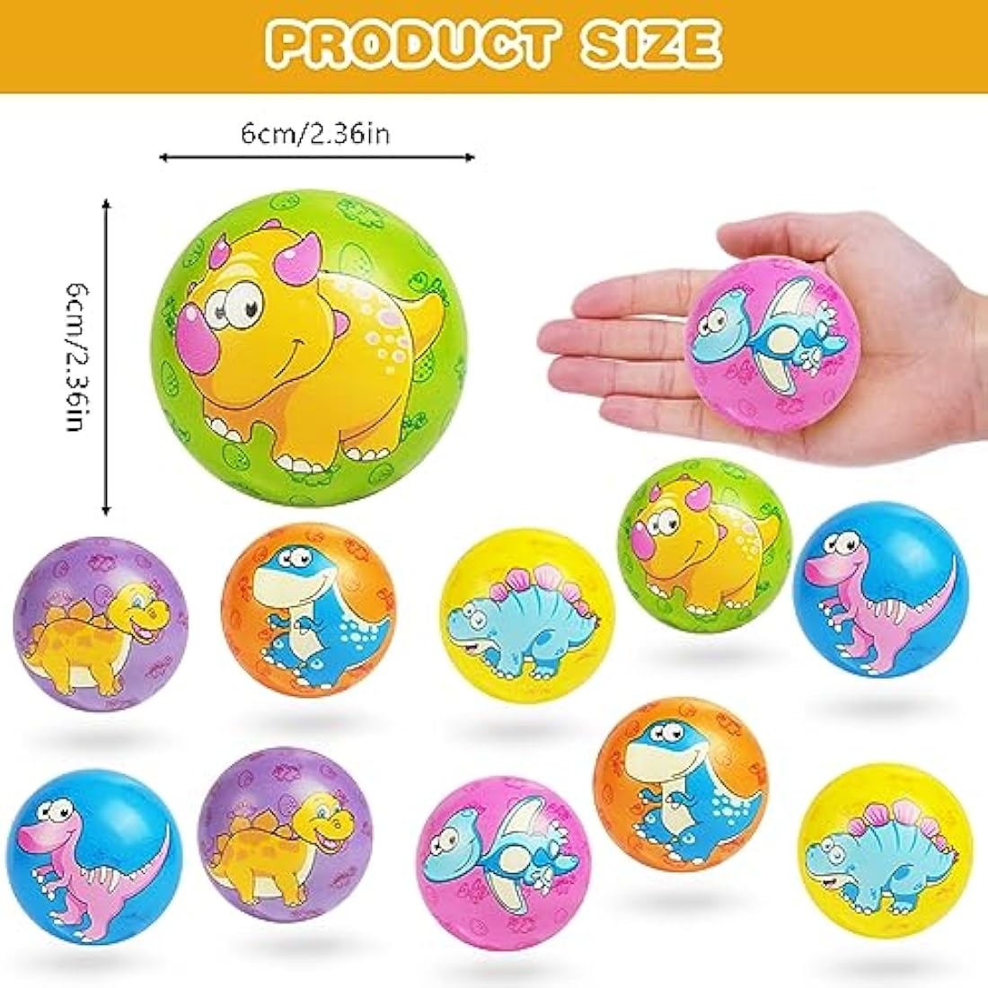 Ainiv Dinosaur Squeeze Stress Balls – 12pc Sensory Fidget Toy Set
