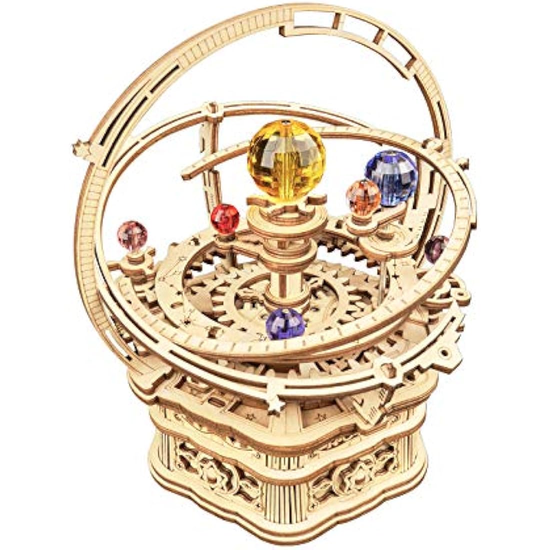 ROKR Starry Night 3D Wooden Puzzle - Mechanical Galaxy Music Box Kit