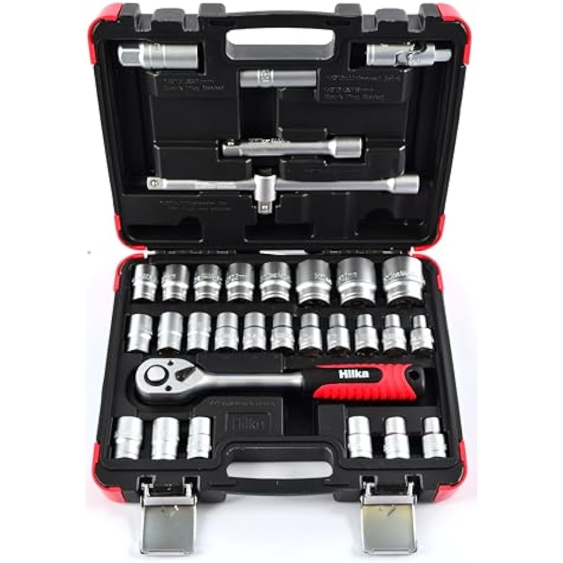Hilka 32-Piece 1/2-Inch Drive Socket Set | Chrome Vanadium Steel