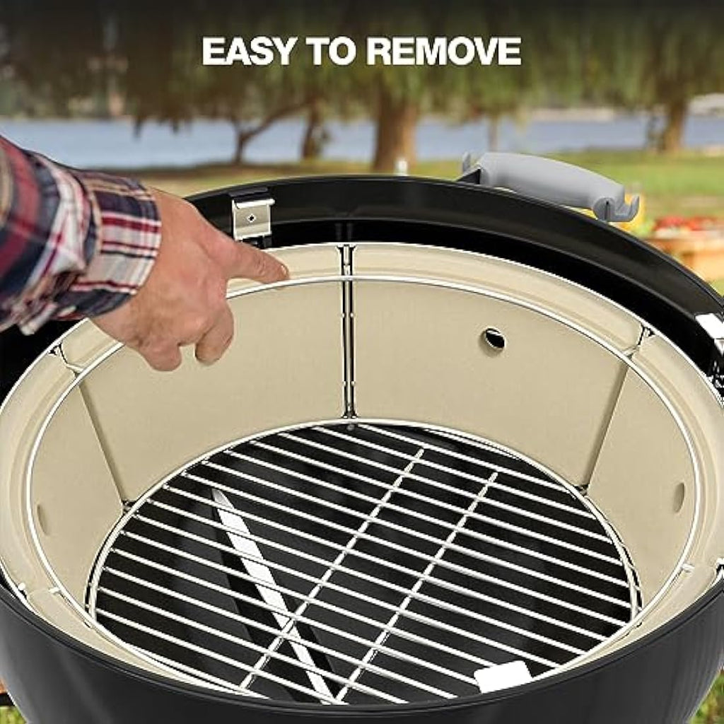 Onlyfire Charcoal Firebox Kit with Heat Stone for Weber 22-Inch Kettle