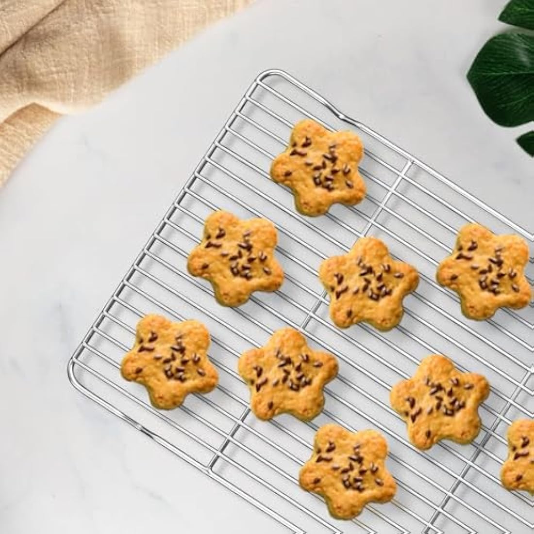 Jolof Store Stainless Steel Baking Tray and Rack Set | 4-Piece Cookie Sheet