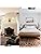 MRHYSWD Gold Wall Sconce Set of 2 | Modern Fabric Shade Indoor Lights
