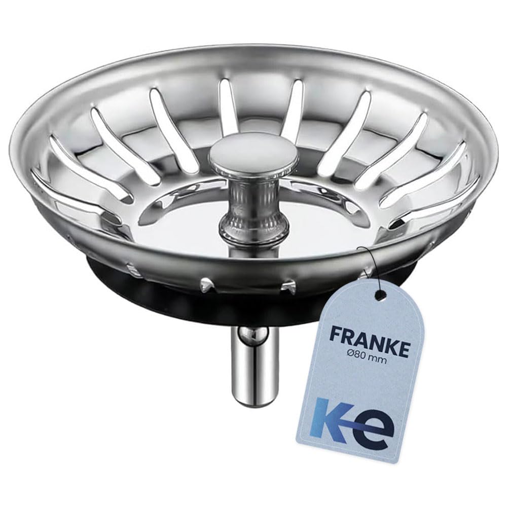 Anakel Home Kitchen Sink Plug for Franke | 80mm Stainless Steel Strainer