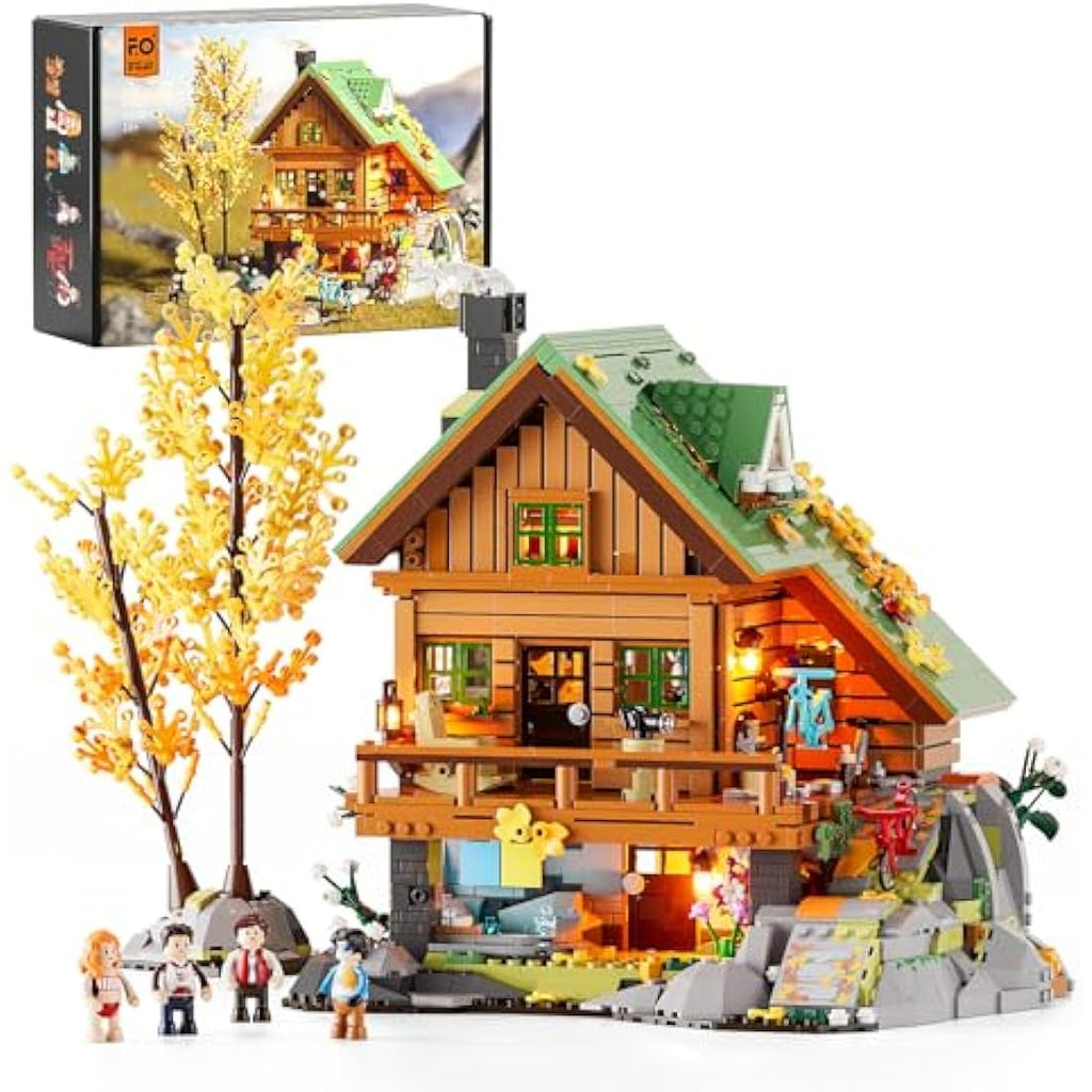 FUNWHOLE Mountain Cabin Modular Building Blocks Set - 2255 Pcs