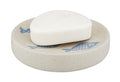 WENKO Aquamarine Ceramic Soap Dish – Hand-Painted Maritime Design
