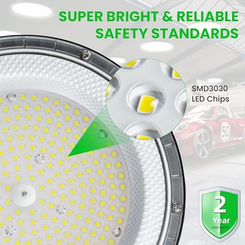 Jolof Store 150W UFO LED High Bay Light | 4-Pack 22500LM IP65 Waterproof