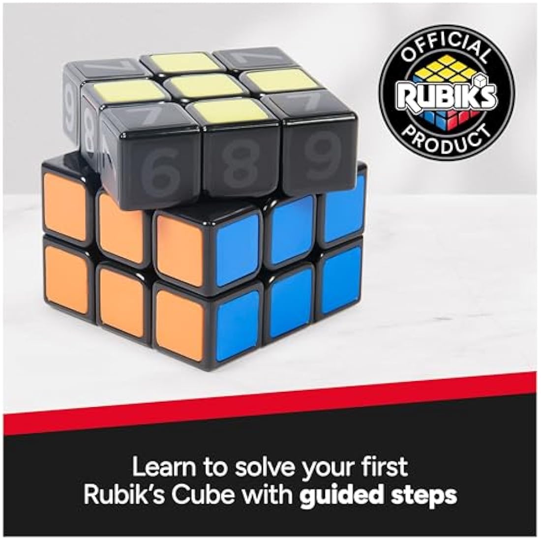 Rubik’s Coach Cube – 3x3 Learning Puzzle with Peel to Reveal Stickers