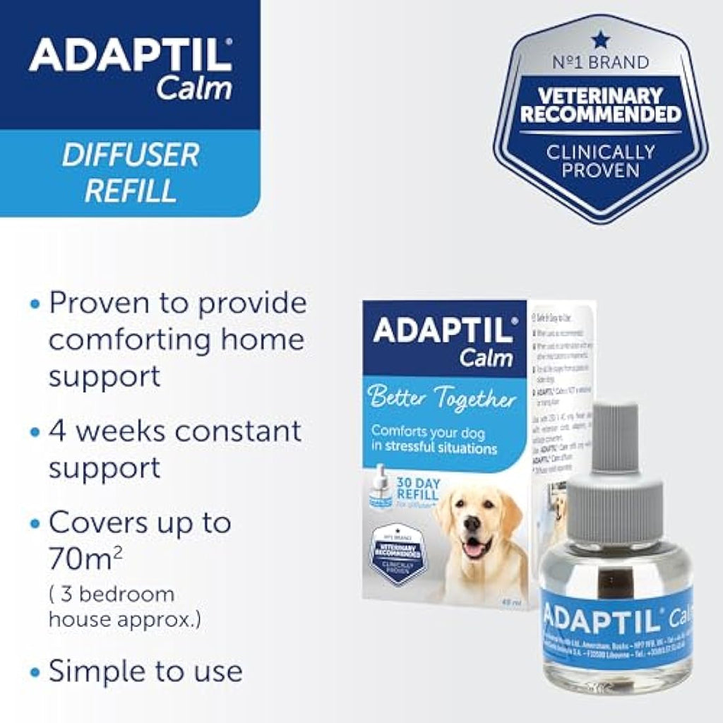 Adaptil Calm Home Diffuser 30-Day Refill | Dog Calming Pheromone Plug-In