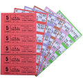 Jumbo Bingo Tickets - 750 Books 5 Page Game Strips of 6