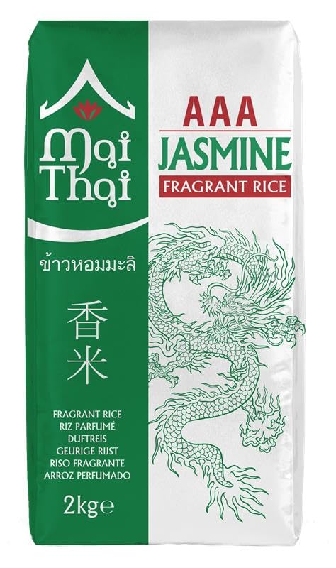 Mai Thai AAA Jasmine Fragrant Rice - 2kg Long Grain (Pack of 6)