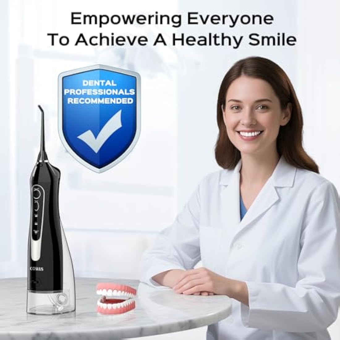 COSLUS Water Dental Flosser – Portable Cordless Oral Irrigator, 300ML
