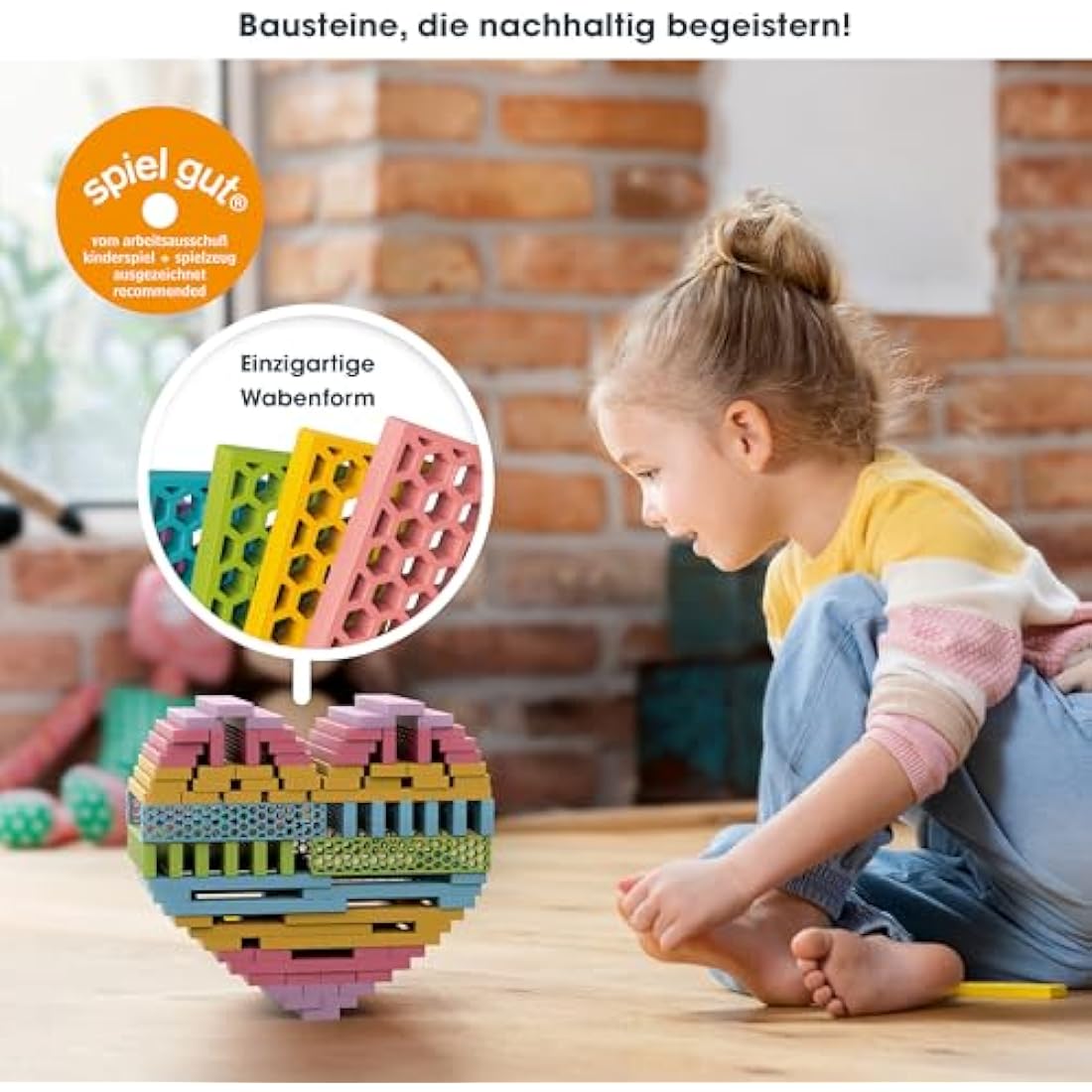 Bioblo Funbox Pastel Mix 200 – Sustainable Montessori STEM Blocks