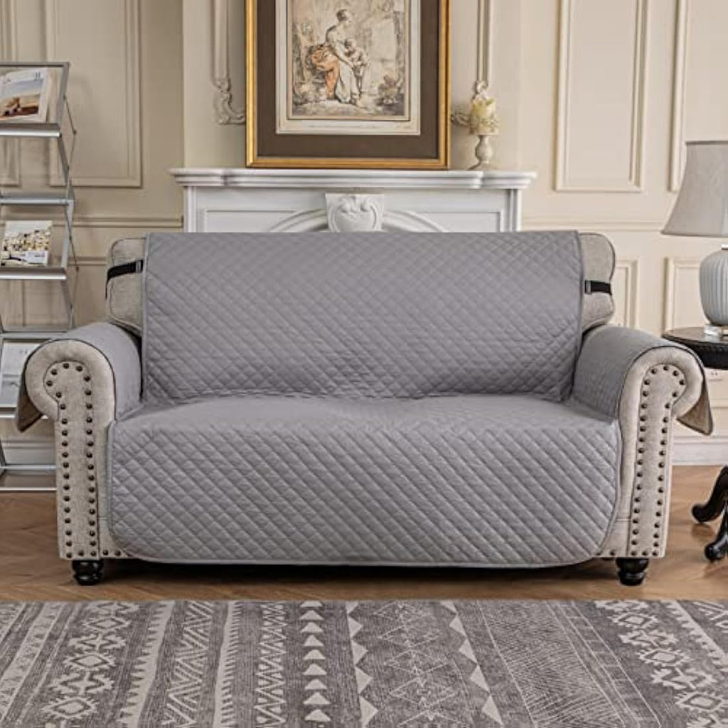 XINEAG Quilted Loveseat Cover | Water Resistant Non-Slip Sofa Protector