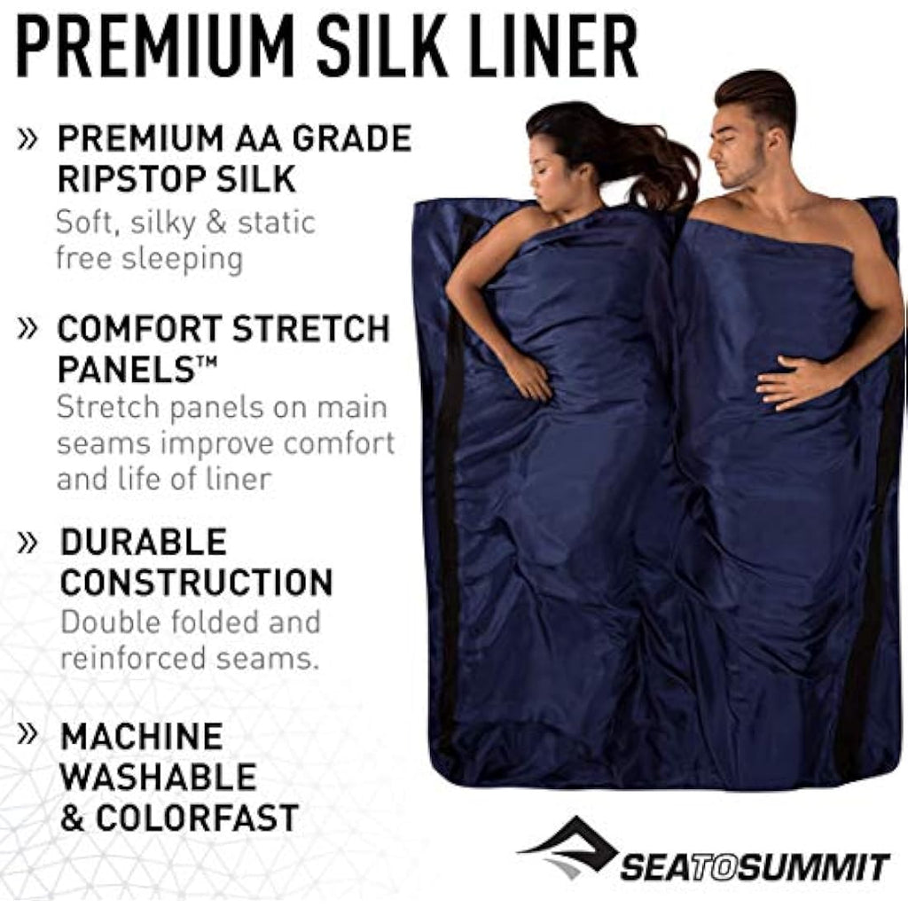 Sea to Summit Silk Sleeping Bag Liner – Elastic Mummy Hooded Inlett