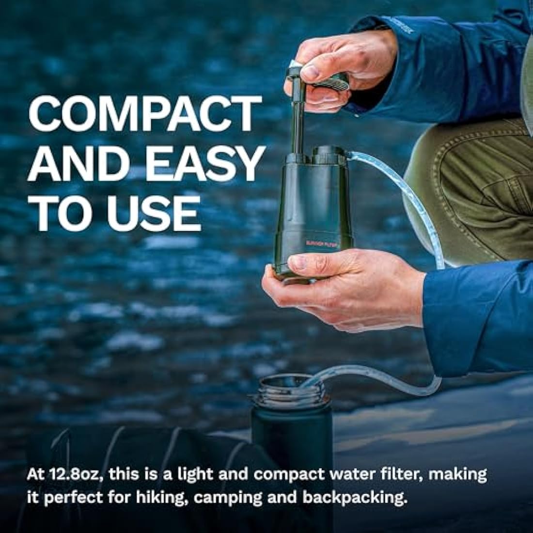 Survivor Filter PRO | Portable Water Filter Pump for Camping & Hiking