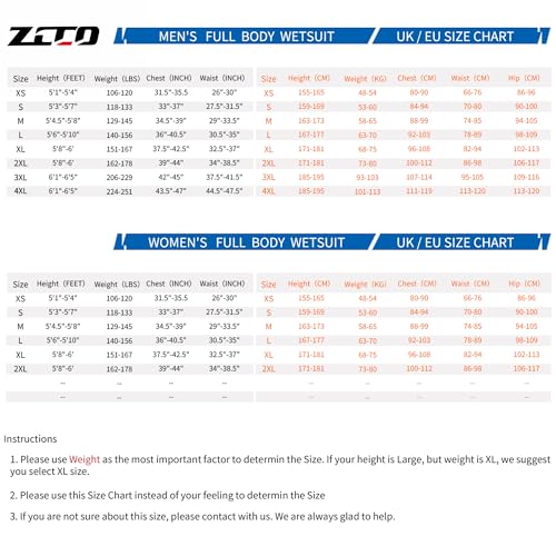 ZCCO 3mm Neoprene Wetsuit | Full Body Front Zip Diving Suit for Women