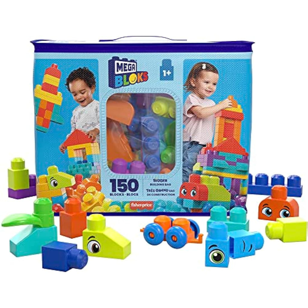 Mega Bloks Bigger Building Bag | 150 Piece Toddler Toy Set
