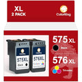 ColorKing PG-575XL CL-576XL Ink Cartridges for Canon PIXMA TS3550i | 2 Pack