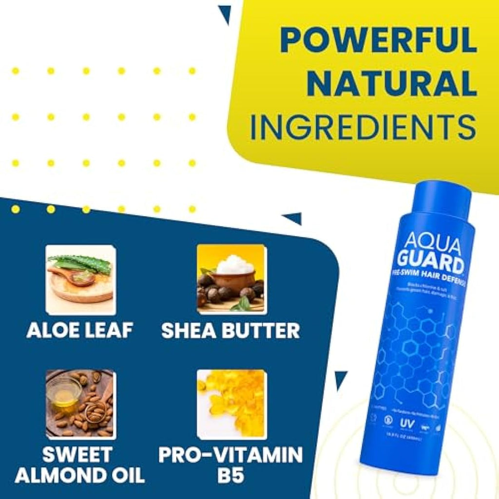 Jolof Store AquaGuard Pre-Swim Hair Defense – Chlorine Protection, 16.9 oz