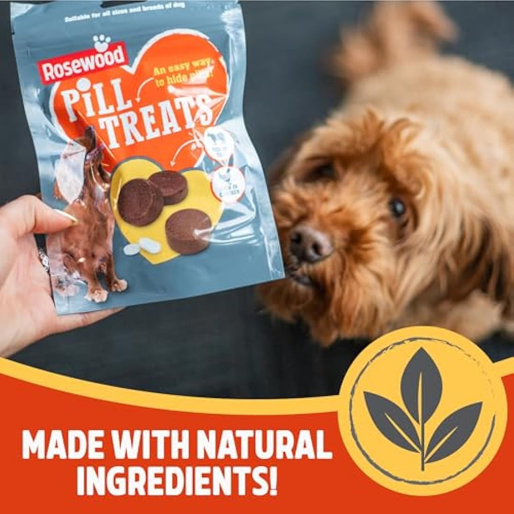 Rosewood Pill Treats for Dogs – Chicken & Beef Soft Pill Pockets (12 Pack)