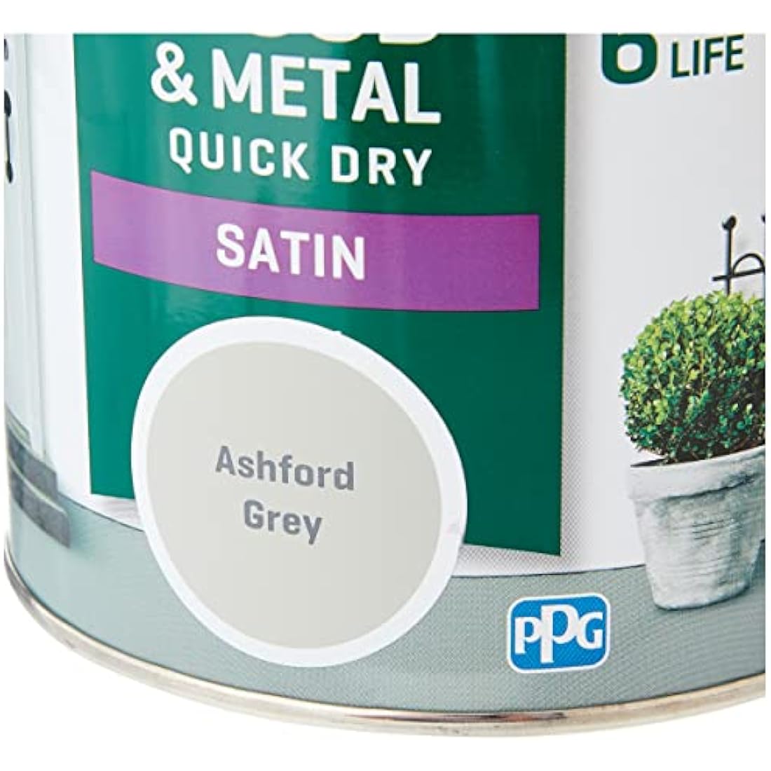 Johnstone's Quick Dry Satin Exterior Wood & Metal Paint - Ashford Grey 0.75L