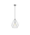 Eglo Carlton Vintage Pendant Lamp – Silver Geometric Steel Light