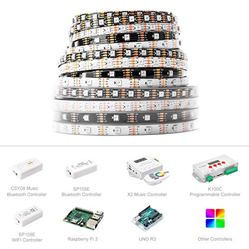 BTF-LIGHTING WS2813 RGB LED Strip Light | 16.4ft 300 Pixels IP67 Waterproof