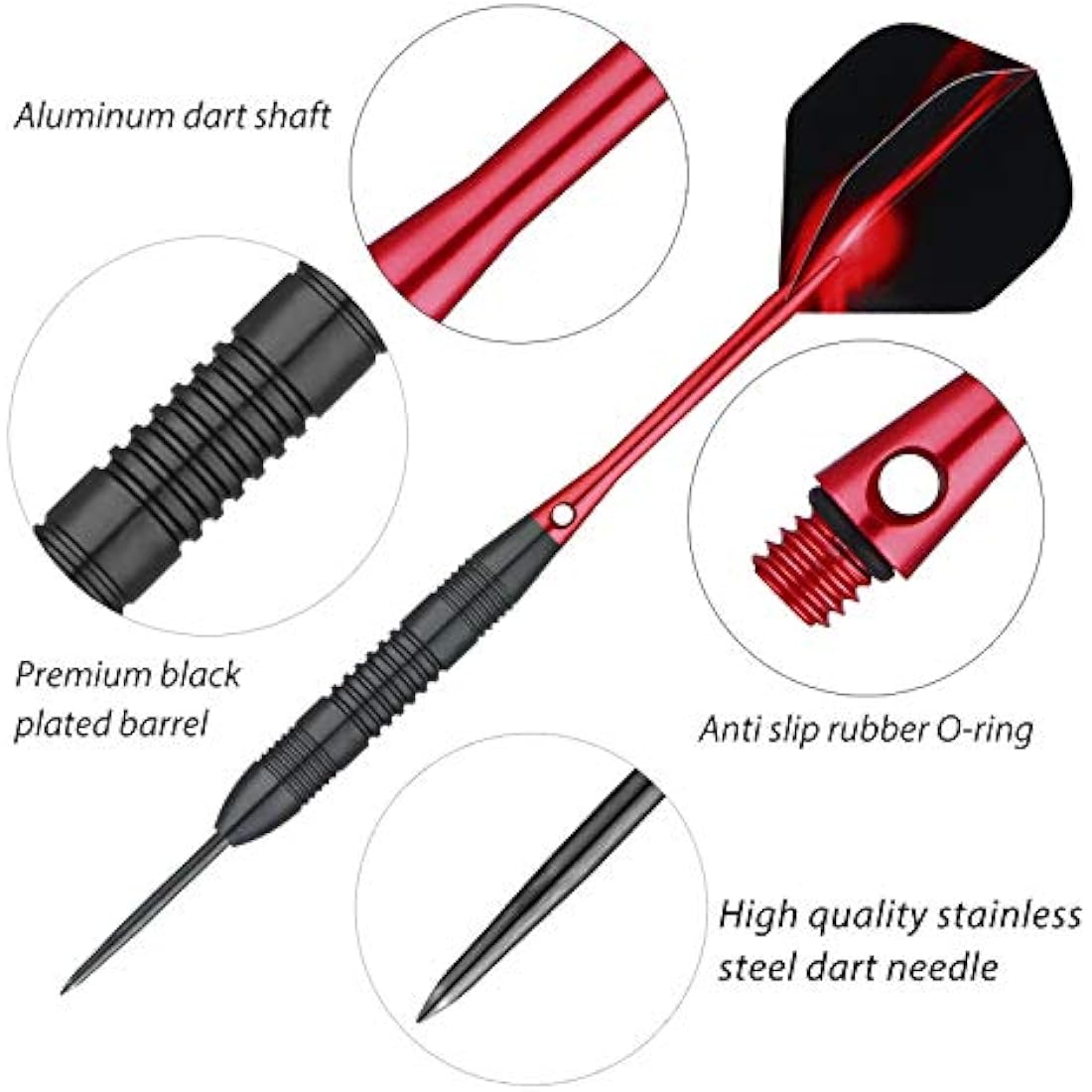 Centaur 12 Pack Steel Tip Darts - 22g Professional Metal Dart Set