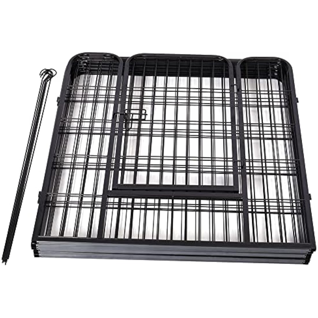 Bunny Business Heavy Duty 6 Panel Puppy Playpen - Gunmetal Grey