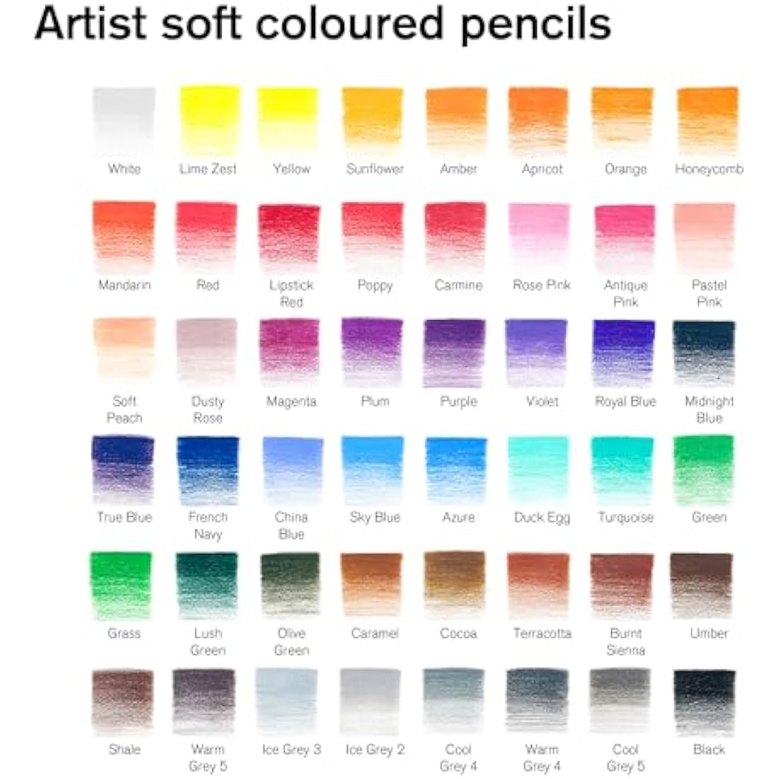 Winsor & Newton Artist Colouring Pencils - 50 Piece Wood Drawing Set