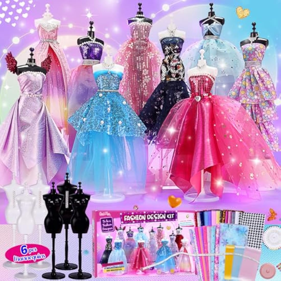 Jolof Store Fashion Designer Kit - 1000+Pcs DIY Sewing Craft for Girls