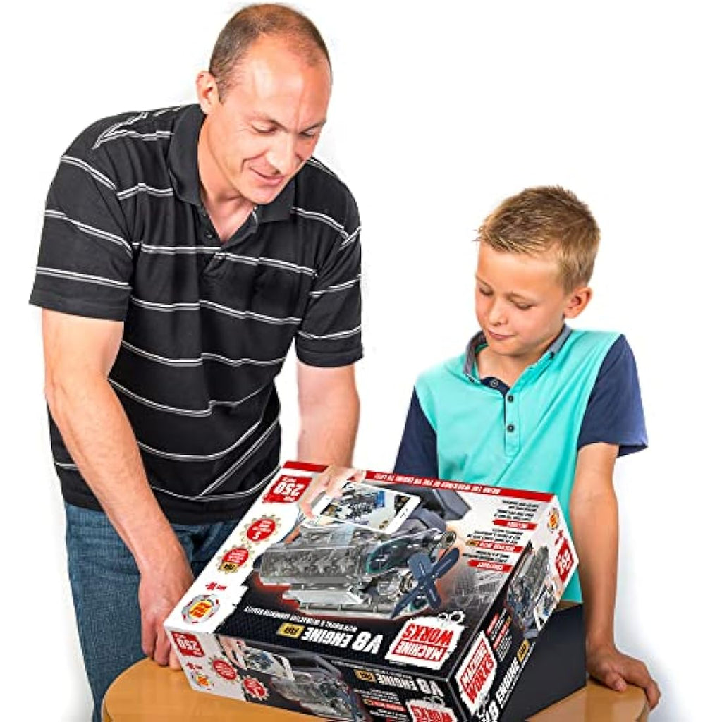 Machine Works V8 Engine Model Building Kit – 250+ Piece STEM Toy